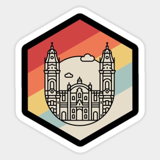 Retro Vintage Peruvian Peru Cathedral Sticker